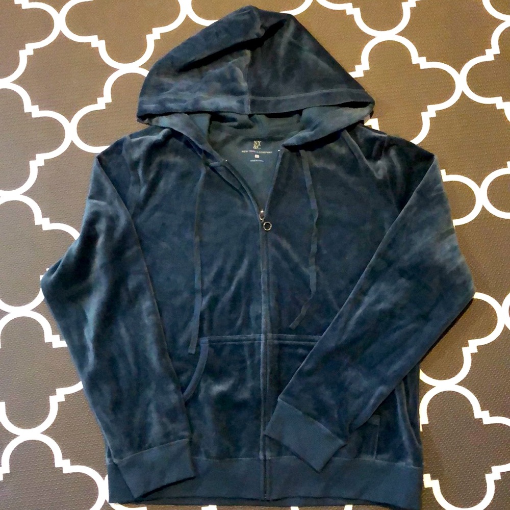 NWT New york and company Sapphire blue hoody